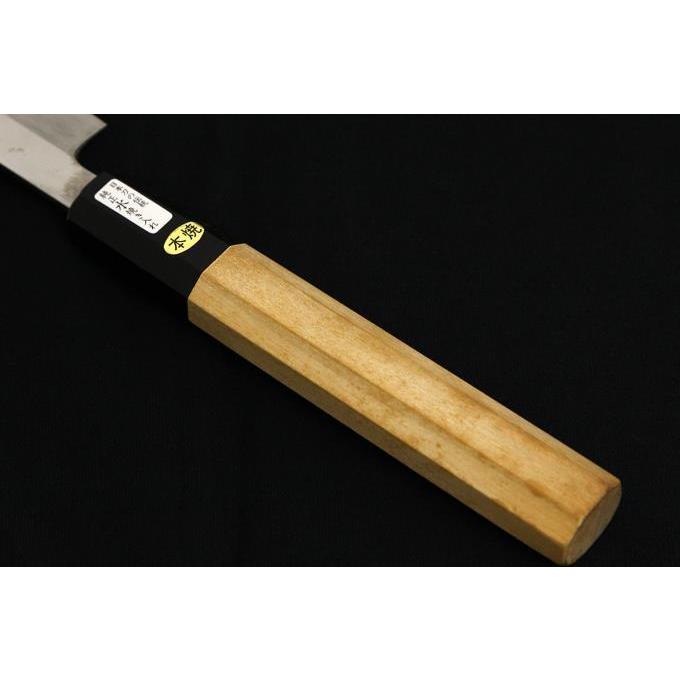未使用品｜長寿 仙刻印 蛸引包丁 尺一 水焼 本焼 水牛朴八角柄 白鞘 