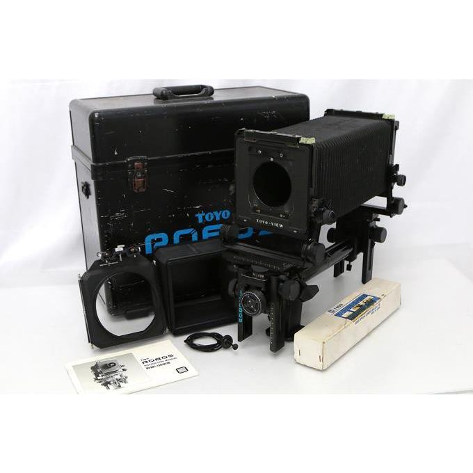 TOYO VIEW 4×5 大判カメラ本体 露出計 フィルムホルダー等付き 全額返金保証】並品｜TOYO ROBOS 蛇腹大判カメラ フィルムホルダー