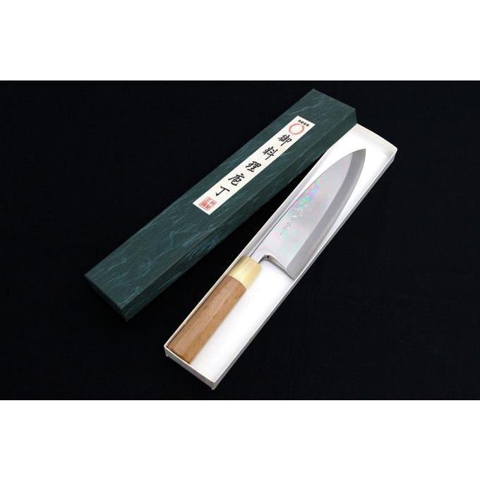 未使用品|伯龍宗良 出刃包丁 七寸 霞 白銀鋼 平鏡面 白水牛朴 未使用品|伯龍宗良 出刃包丁 七寸 霞 白銀鋼 平鏡面 白水牛朴