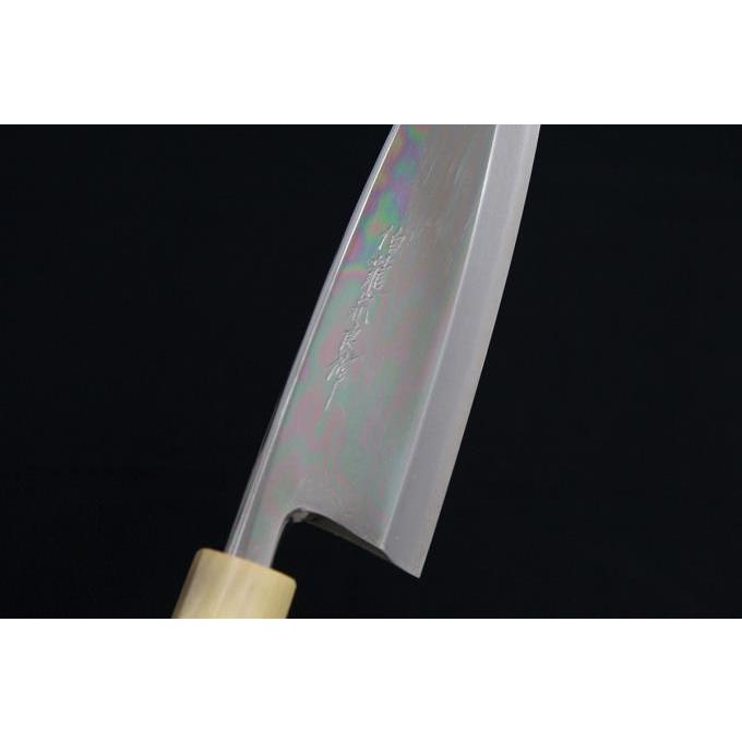 未使用品|伯龍宗良 出刃包丁 七寸 霞 白銀鋼 平鏡面 白水牛朴 未使用品|伯龍宗良 出刃包丁 七寸 霞 白銀鋼 平鏡面 白水牛朴