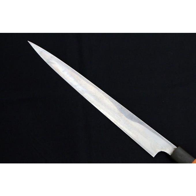 美品｜重房 飯塚解房 柳刃包丁 九寸半 鍛地 水牛朴栗型柄 λS2662-2L1A