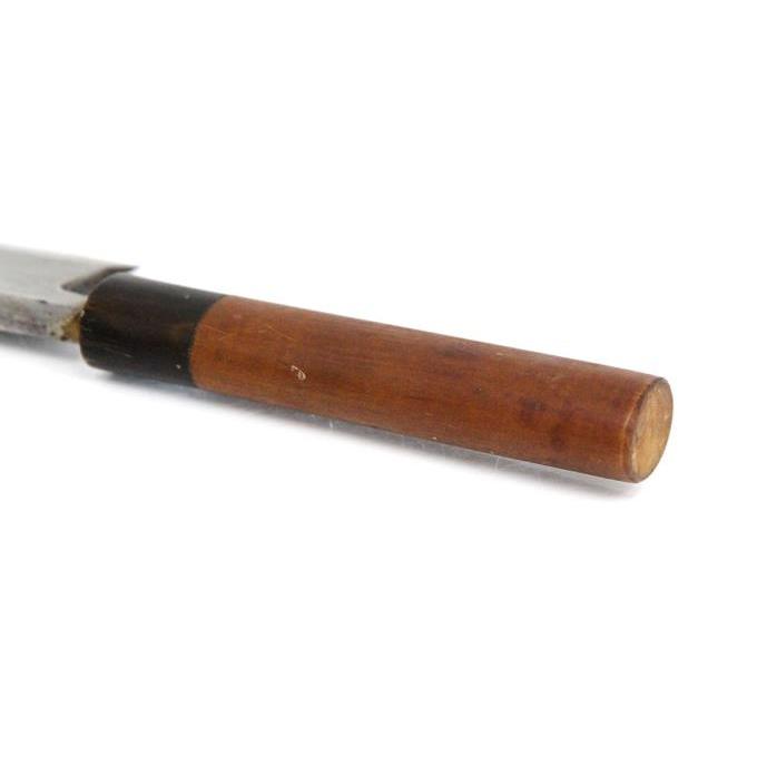 並品｜東源正虎 出刃包丁 六寸 霞 白鋼 水牛朴丸柄 λA2242-2L1C