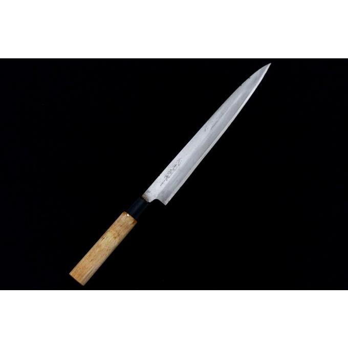 源義光　別作　柳刃包丁　刃渡り29cm 美品｜源義光 別作 柳刃包丁 尺 霞 朴柄 λA2389-2L1C : アキバ流通