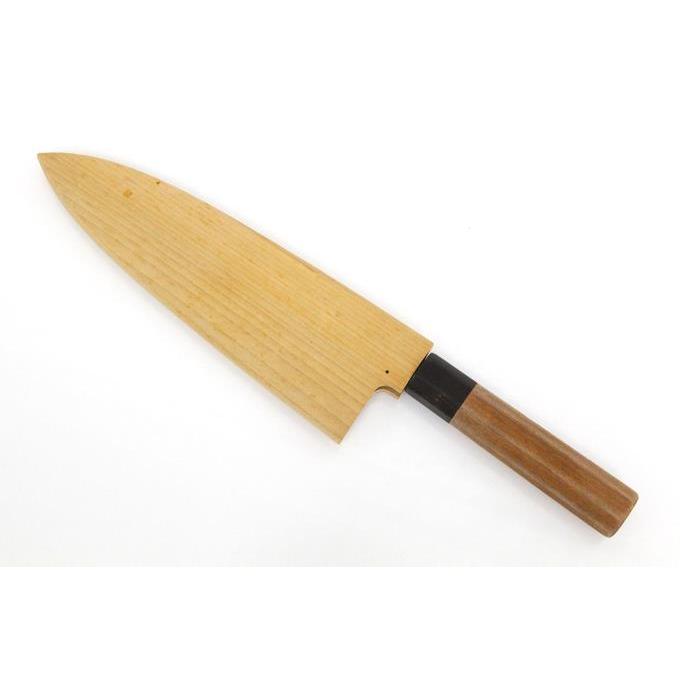 美品｜京極宗久 出刃包丁 七寸 霞 水牛朴八角柄 白鞘付 λA2236-2L3D