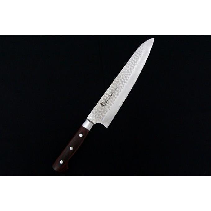 堺孝行 美品｜堺孝行 青木刃物 牛刀 包丁 240mm VG-10 33層 槌目