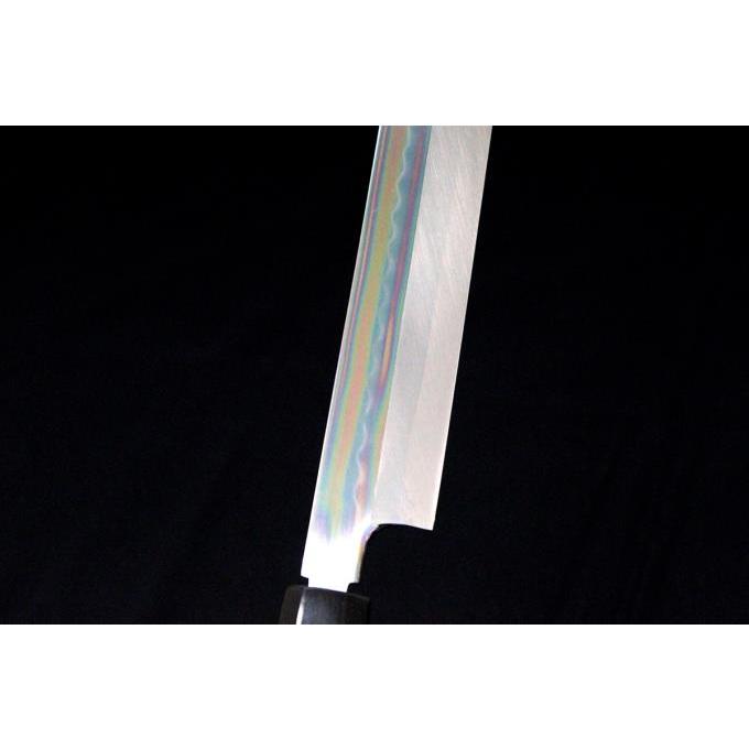 未使用品｜玄海正國 剣型先丸蛸引包丁 尺一 水焼 本焼 平鏡面 水牛黒檀