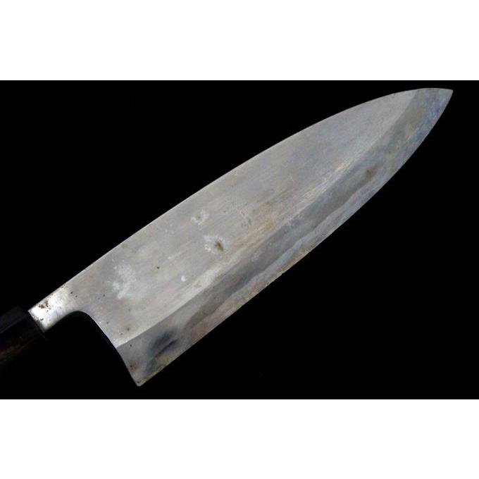 美品|鍔屋 出刃包丁 七寸 霞 出雲玉鋼 水牛朴柄 白鞘付 λA3705 美品|鍔屋 出刃包丁 七寸 霞 出雲玉鋼 水牛朴柄 白鞘付 λA3705