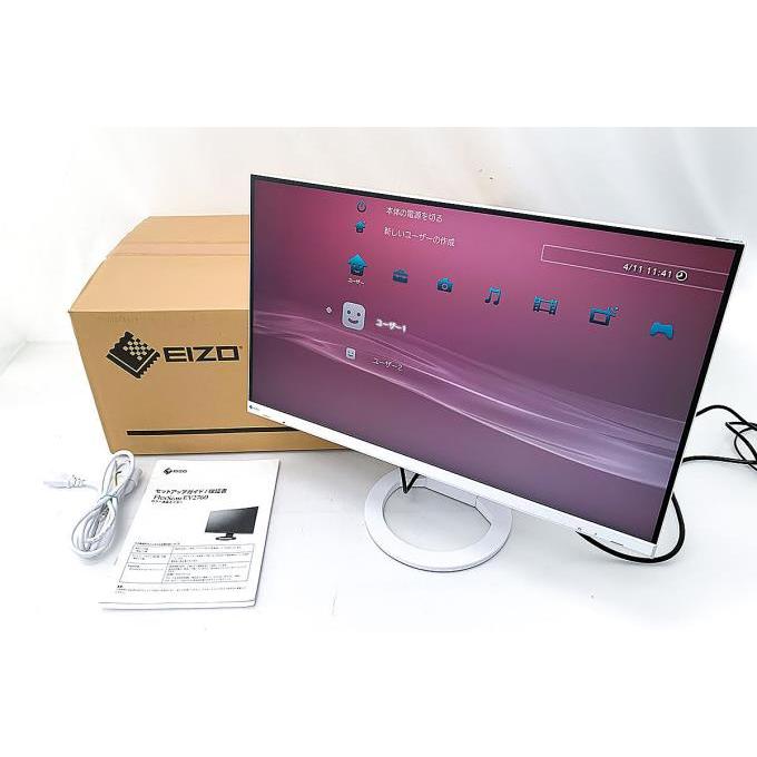 FlexScan 極美品｜EIZO EV2760-WT 27型 液晶カラーモニター ホワイト 