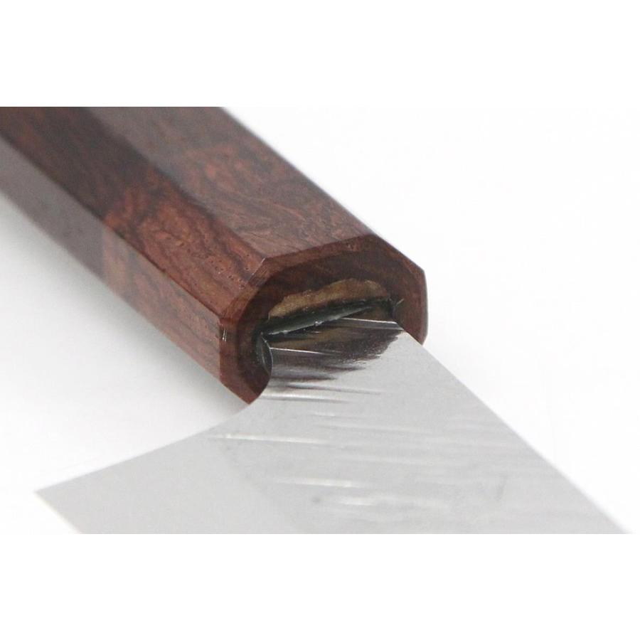 未使用品｜黒崎優 風神 牛刀 洋包丁 180mm V金10号 鎚目 ダマスカス 箱