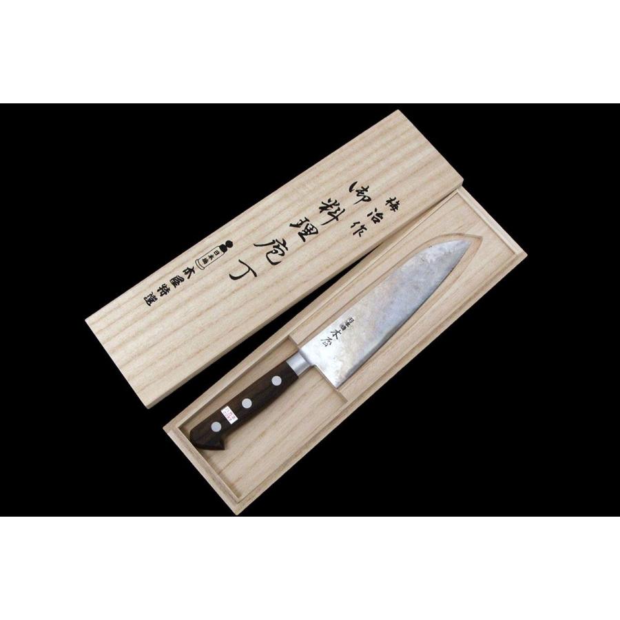 木屋 美品｜木屋 日本橋 特選 梅治作 鎌型包丁 180mm 武生V1号鋼 桐箱