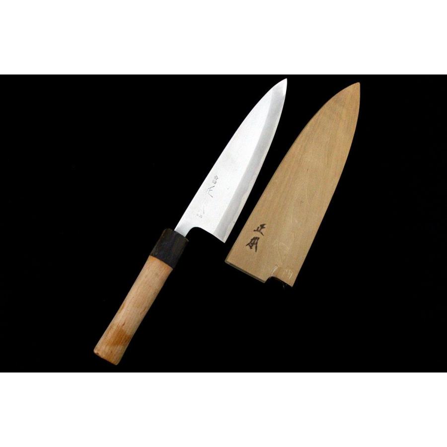 正本総本店 美品｜正本総本店 出刃包丁 七寸 霞 朴柄 白鞘付 λA5884  