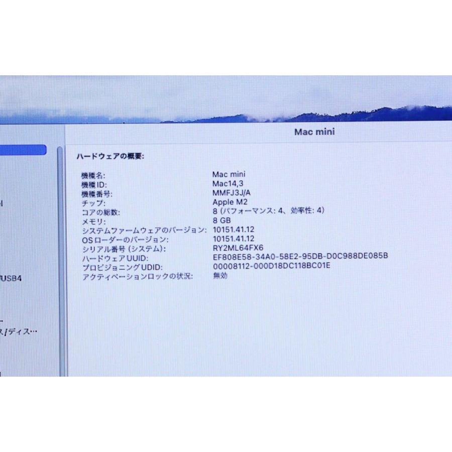 美品｜アップル Mac mini 2023 MMFJ3J/A シルバー M2(8C CPU・10C GPU) メモリ8GB SSD256GB πN970-2G9｜akiba-ryutsu｜10