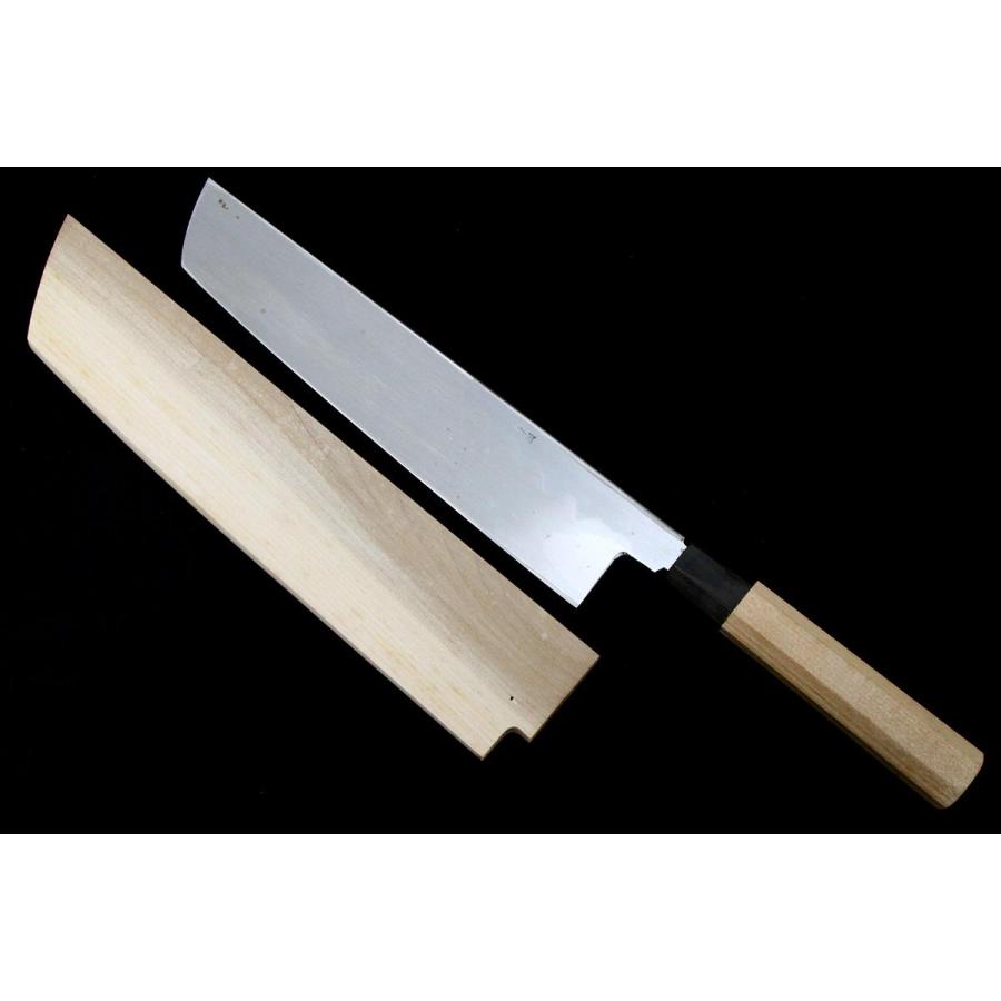 極美品｜高鳳 鱧切包丁 尺 霞 青鋼 朴柄 白鞘 箱付き λA6342-2L3A