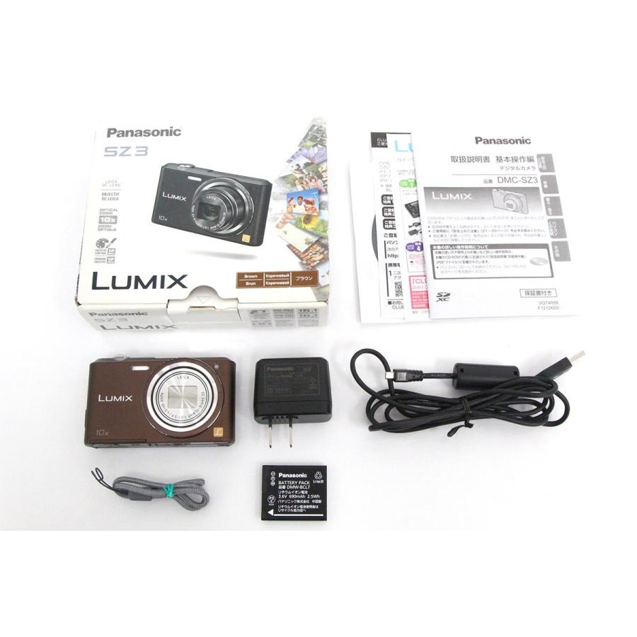 LUMIX 【全額返金保証】美品｜パナソニック DMC-SZ3-T ブラウン γA6458