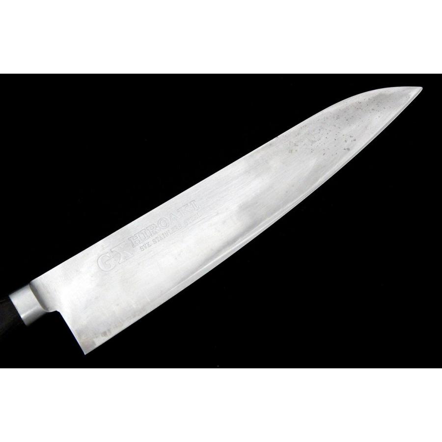美品|宏明 GX HIROAKI 牛刀 洋包丁 240mm SVK ステンレス鋼 鍔 美品|宏明 GX HIROAKI 牛刀 洋包丁 240mm SVK ステンレス鋼 鍔