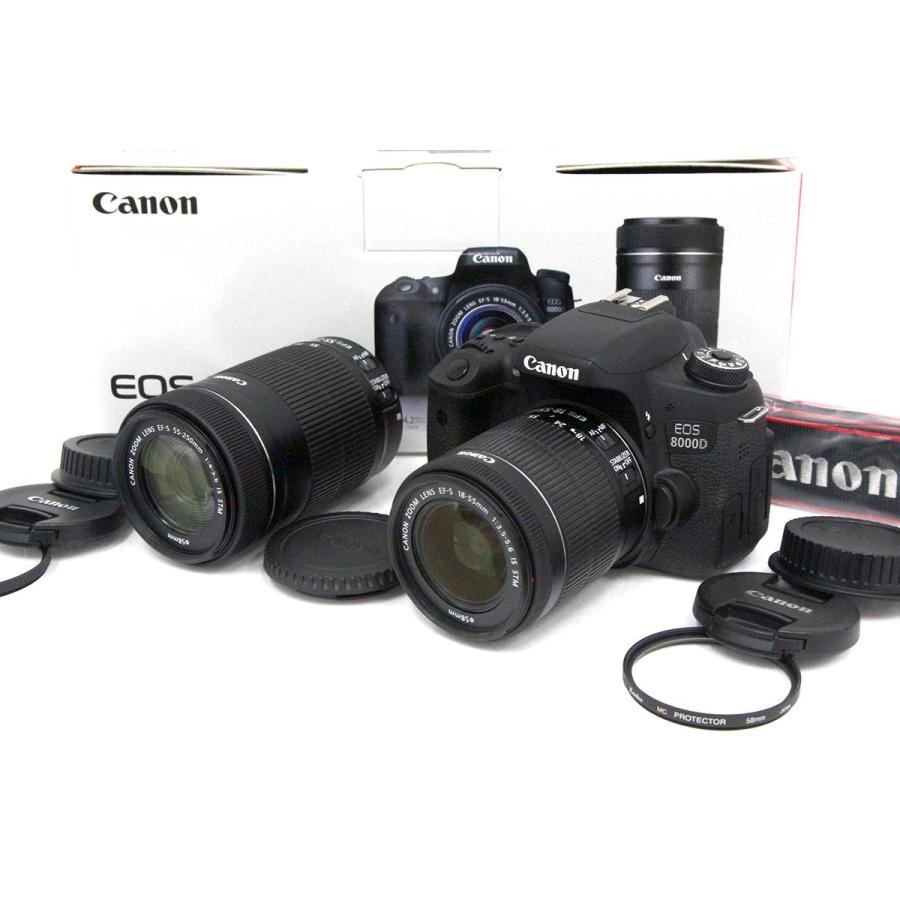 EOS 8000D 【全額返金保証】美品｜キヤノン ダブルズームキット γA6759