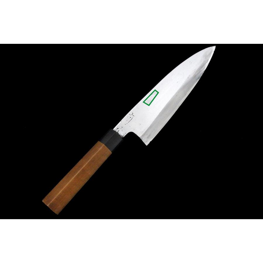 美品｜有次 出刃包丁 七寸 霞 朴柄 名入 λA6670-2L1B : 212566-5 