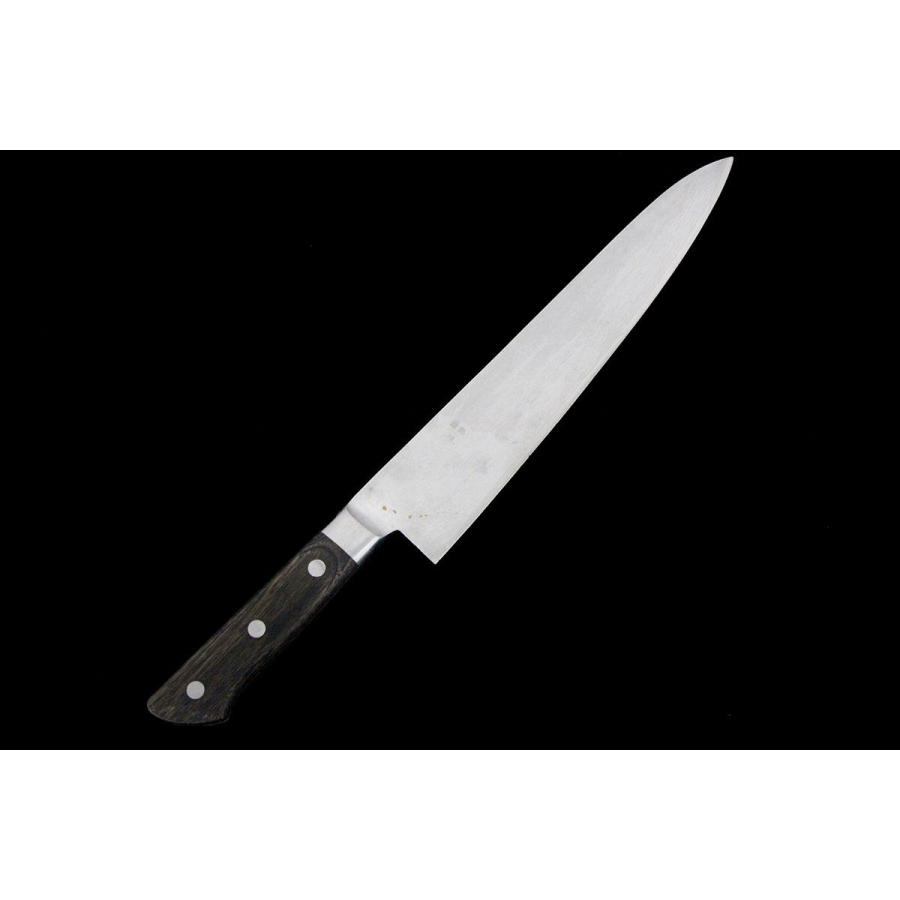美品｜霞乃 牛刀 洋包丁 270mm 墨流し 鍔付き柄 KN02-A8540-2L1B