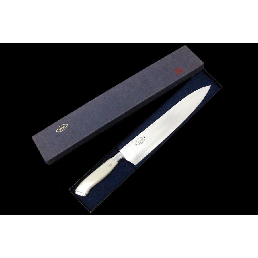 極美品｜子の日 牛刀 270mm ステンレス NENOX ホワイトマーブル柄 箱付
