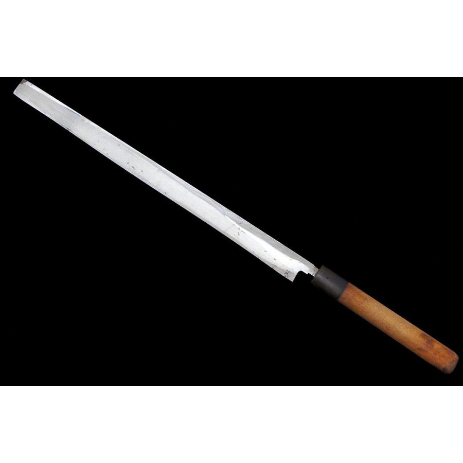 正本総本店 タコ引き 柳刃 蛸引き 包丁 尺 30cm 正本 新品 正本総本店 美品｜正本総本店 蛸引包丁 本焼 尺 切刃鏡面 朴柄