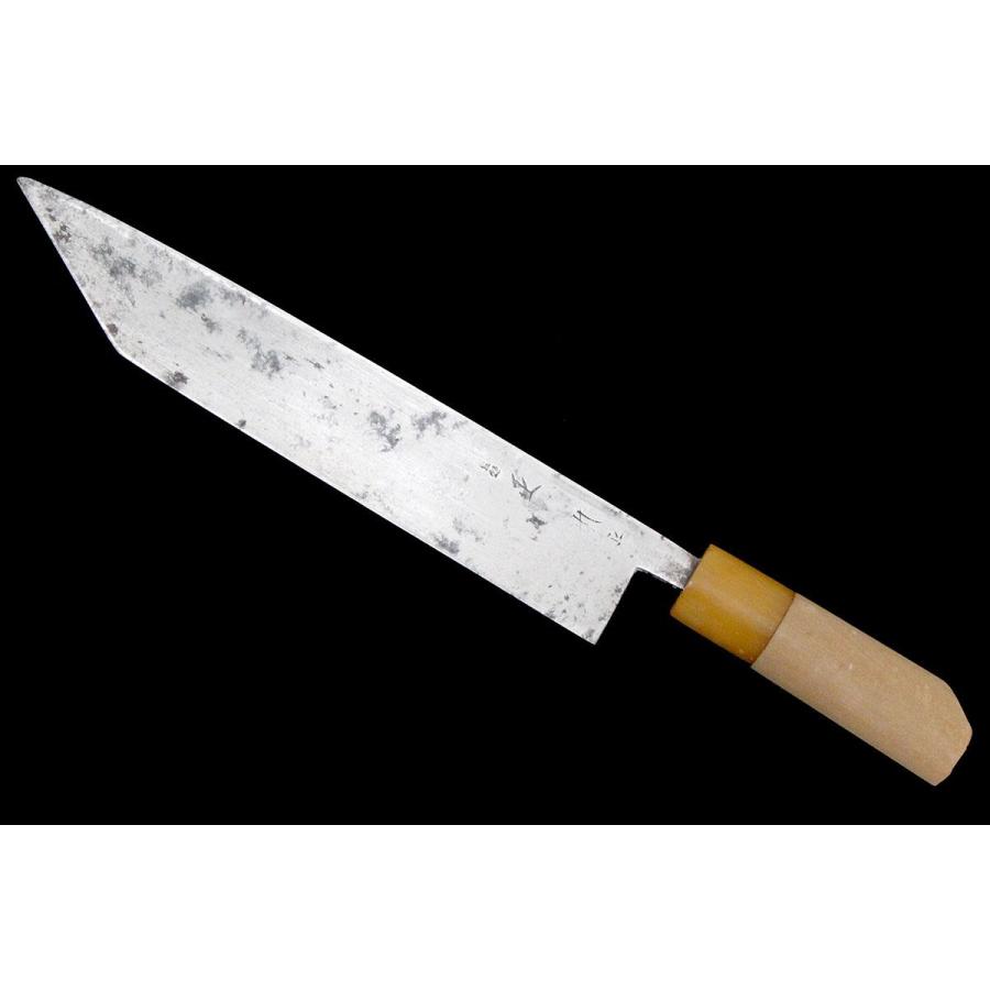 美品｜正本 鰻裂包丁 江戸裂き 本焼 八寸 朴柄 KN02-A8481-2L1C