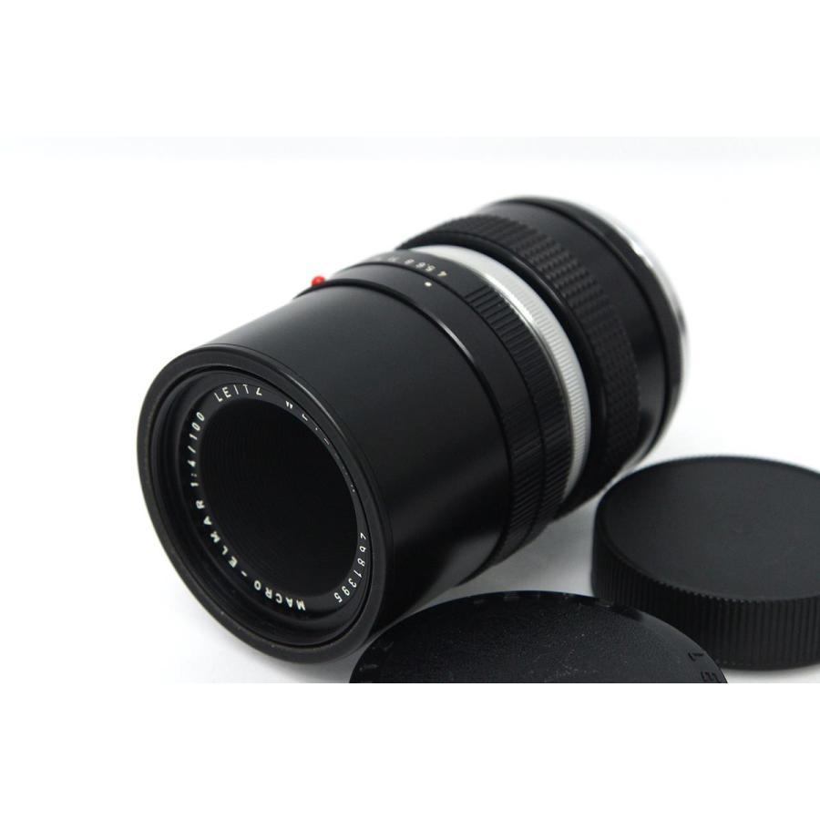 美品　ライカ　マクロエルマー　R 1：4 100 ライカ純正前後キャップ付 美品 ライカ マクロエルマー ブラック R 1：4 100 ライカ純正キャップ