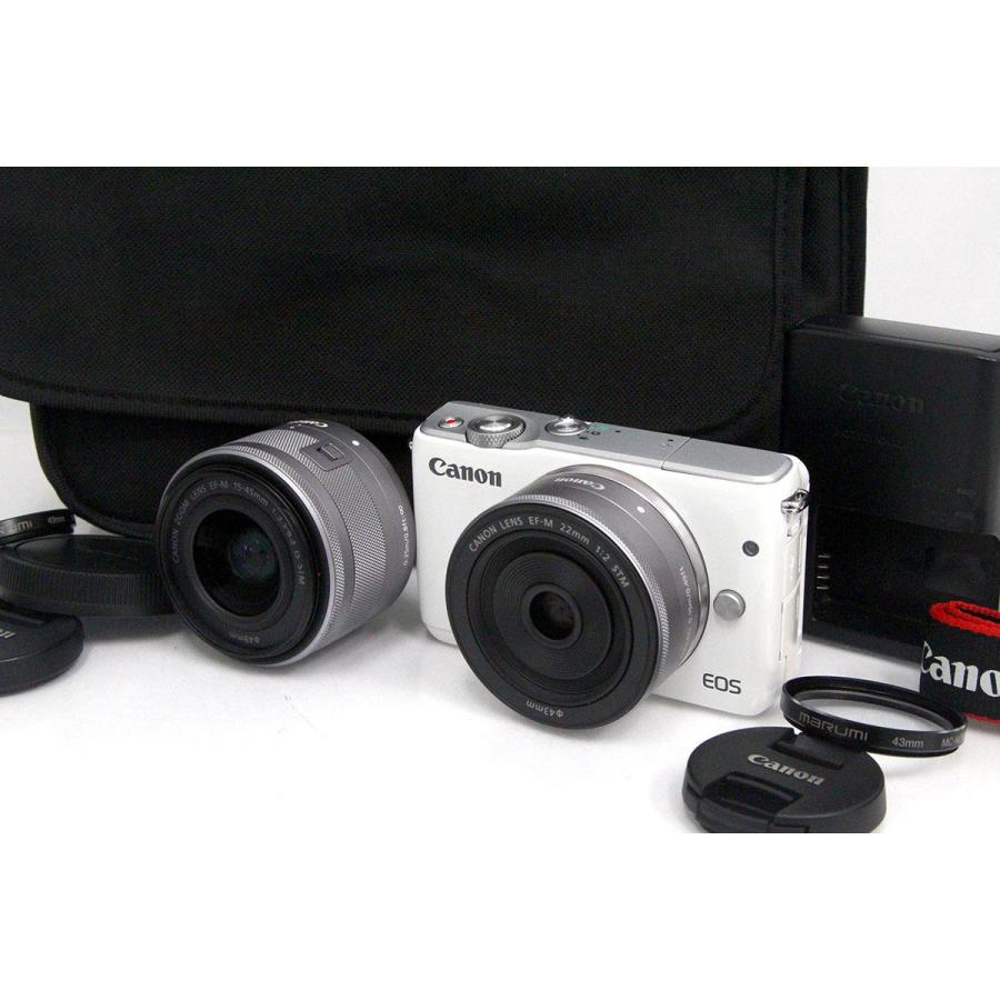 訳有品｜キヤノン EOS M10 ダブルレンズキット ホワイト CA01-A9062 