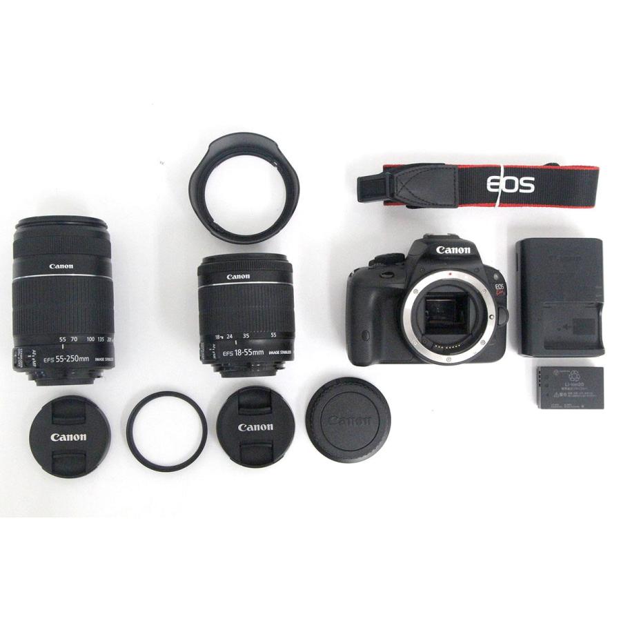 【ほぼ新品】【付属品多数】Canon EOS Kiss X7 ダブルズームキット 中古】Canon キヤノン EOS Kiss X7 ダブルズームキット ブラック