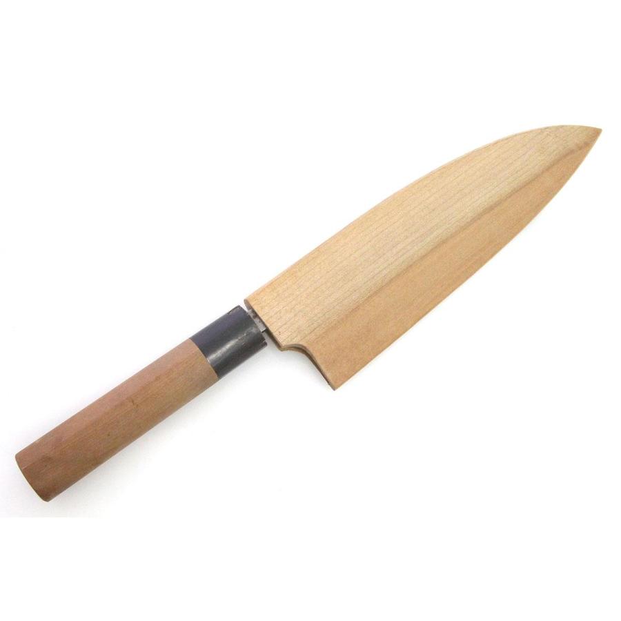 美品|築地正本 出刃包丁 霞 七寸半 朴柄 白鞘付 KN02-A9407 美品|築地正本 出刃包丁 霞 七寸半 朴柄 白鞘付 KN02-A9407