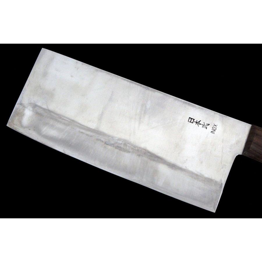美品｜日本武 中華包丁 210mm INOX ツバ無しハンドル KN02-A9450-2L1A