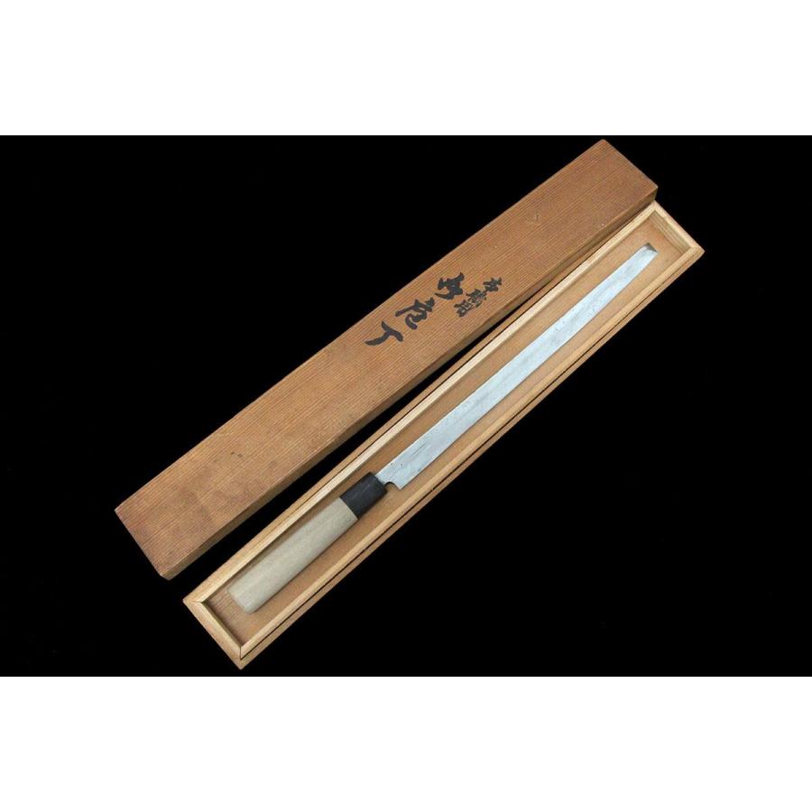 並品｜不動國行 蛸引包丁 本焼 尺一 朴柄 桐箱付 KN02-A9989-2L4