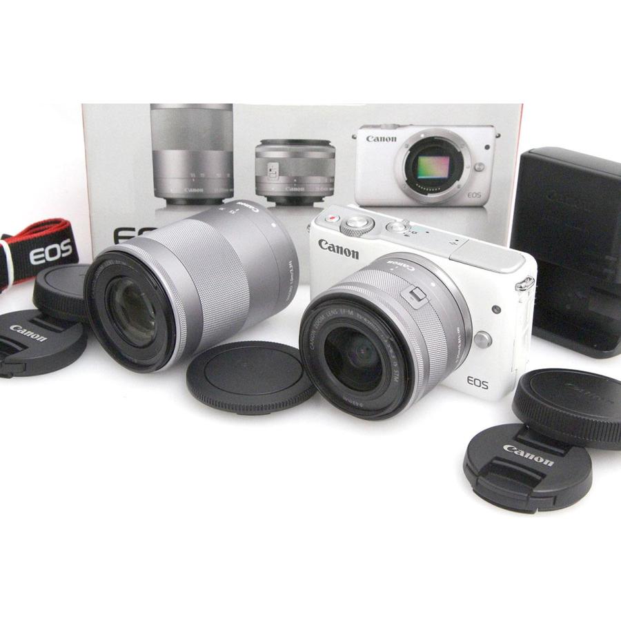 美品｜キヤノン EOS M10 ダブルズームキット ホワイト CA01-A10250-3Y4 