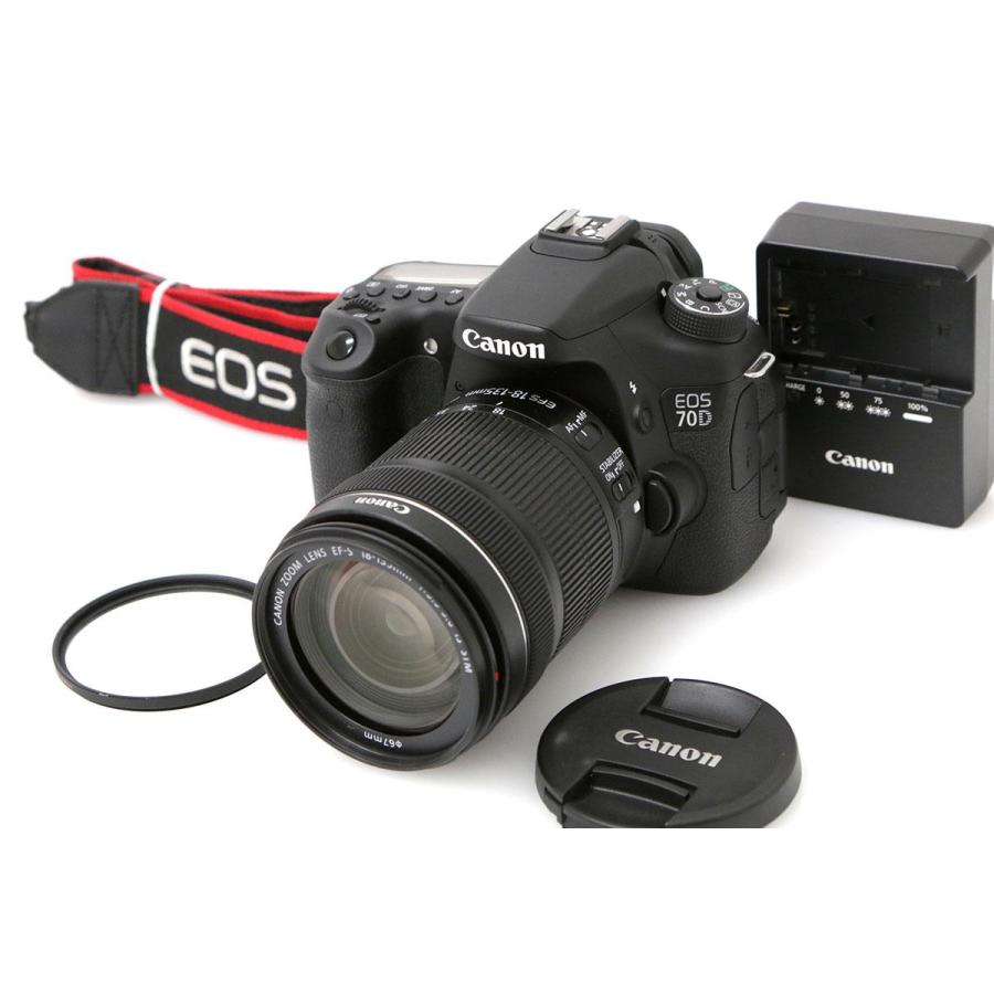 EOS 【全額返金保証】美品｜キヤノン 70D EF-S18-135 IS STM レンズ  