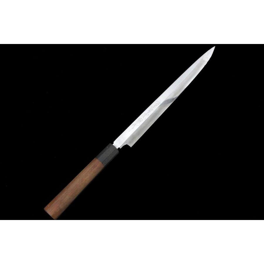 訳有品｜一刀斎虎徹 柳刃包丁 霞 八寸半 金鍛造 朴柄 KN02-A10994-2L1A