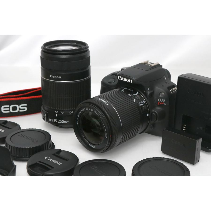 EOS Kiss 【全額返金保証】並品｜キヤノン X7 ダブルズームキット CA01