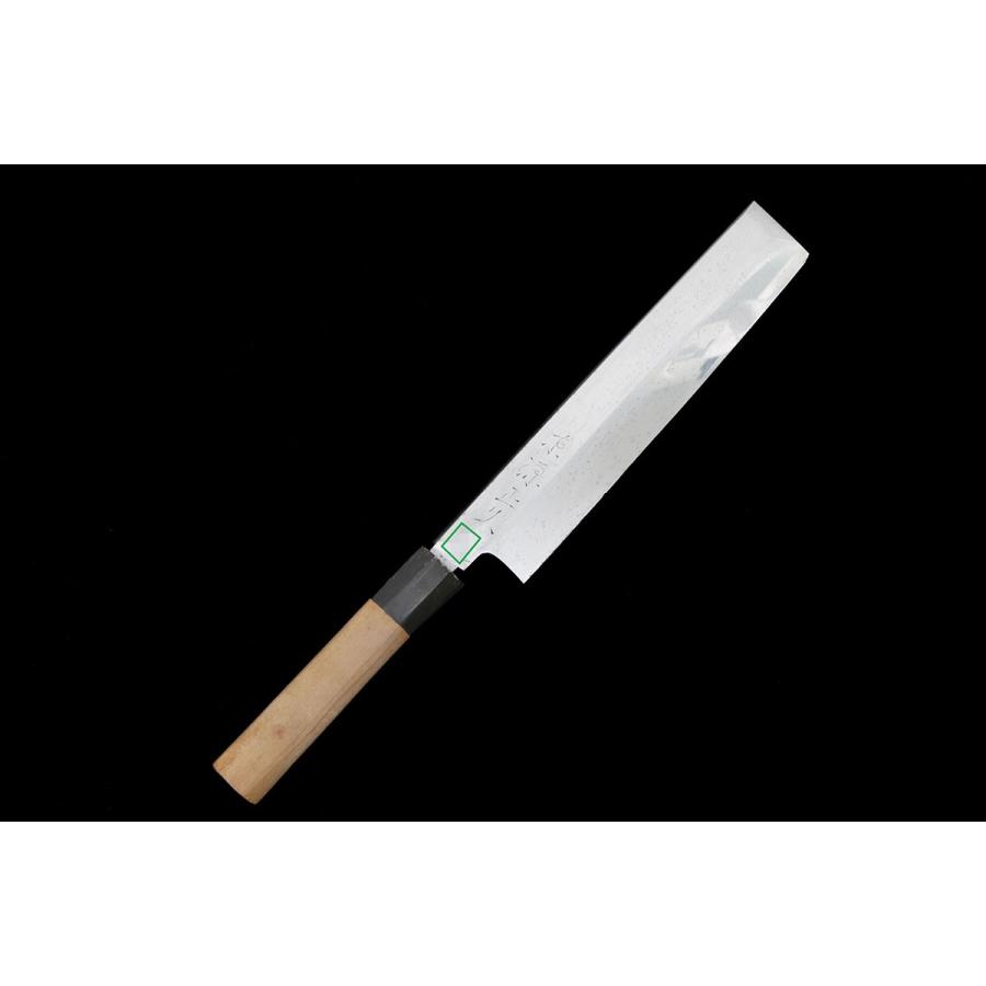 [正明]　薄刃包丁　DH00102 美品｜東源正久 薄刃包丁 本焼 八寸 朴柄 名入 KN02-B1667-2L1D