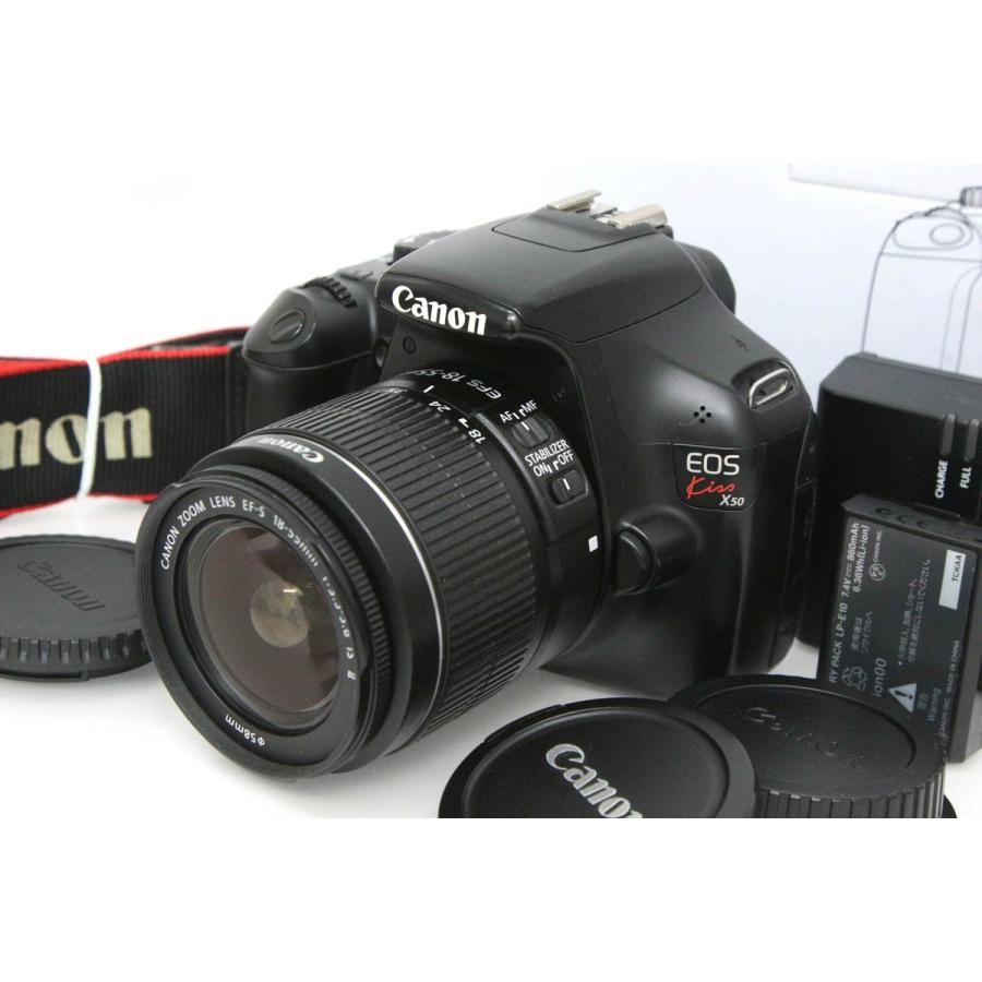 EOS Kiss 【全額返金保証】訳有品｜キヤノン X50 EF-S18-55 IS