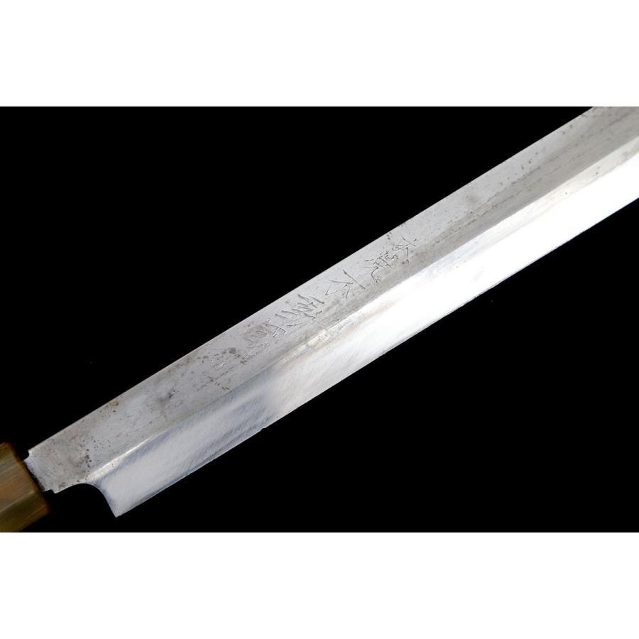 美品｜不動國行 蛸引包丁 本焼 尺一 黒檀柄 黒檀鞘付 名入 KN02-B1669