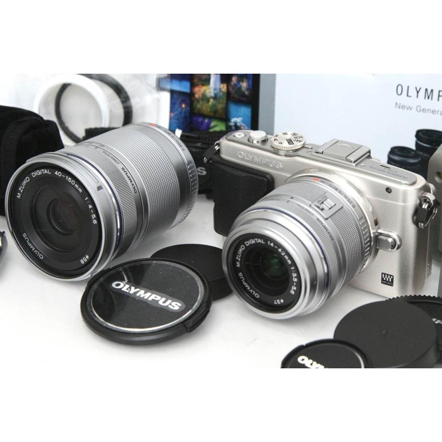 ★おまけ多数★ Olympus オリンパス E-PL5 ダブルレンズ シルバー OLYMPUS PEN 【全額返金保証】美品｜オリンパス Lite E-PL5 ダブル
