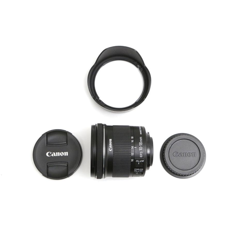 Canon EF-S 10-18mm F4.5-5.6 IS STM 超広角ズームレンズ フード付き
