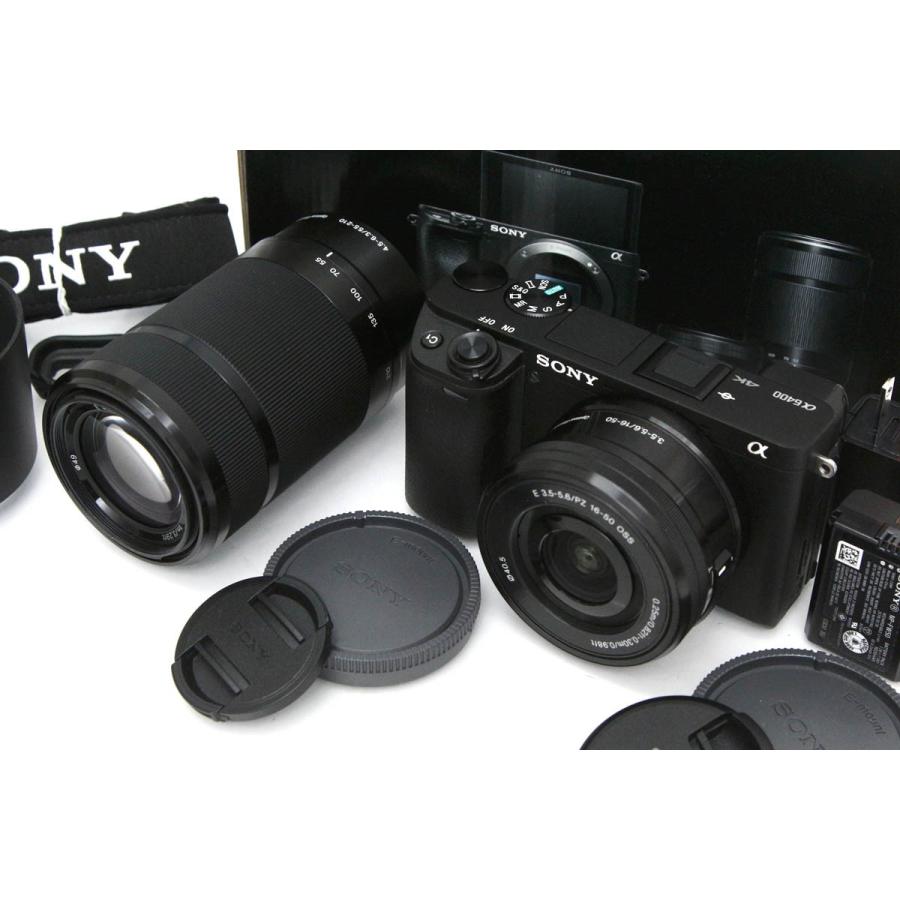 ILCE 【全額返金保証】極美品｜ソニー α6400 ダブルズームキット（黒