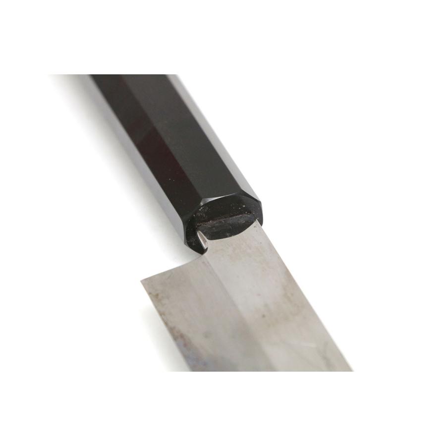美品｜堺實光 切付柳刃包丁 八寸 本焼 黒檀柄 黒檀鞘 KN02-B4635-2L4_7
