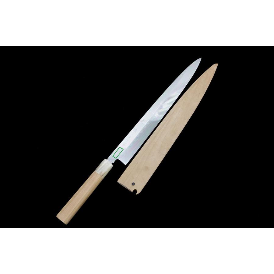 未使用品｜紀親 柳刃包丁 水本焼 尺一 朴柄 名入 KN02-B4999-2L4