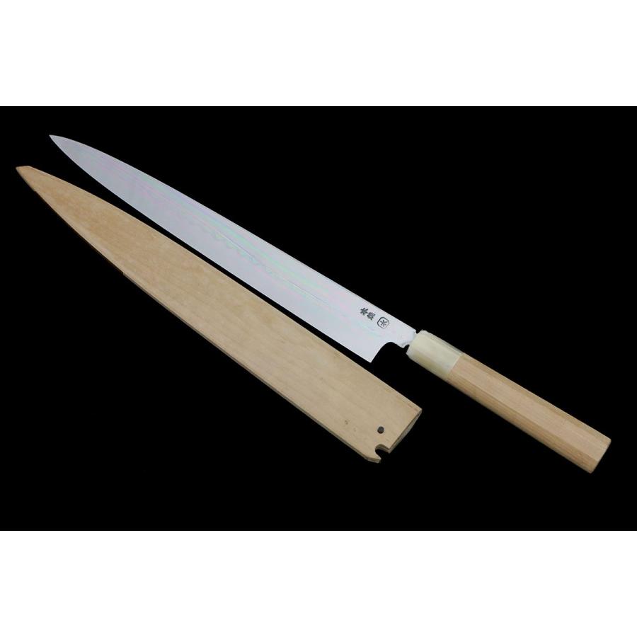紀親 柳刃包丁 黒檀柄 未使用品｜紀親 柳刃包丁 水本焼 尺一 朴柄 名入 KN02-B4999-2L4