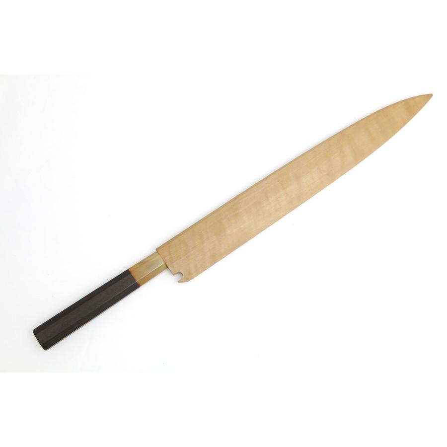 美品｜高鳳 柳刃包丁 水焼本焼 尺一 黒檀柄 白鞘付 KN02-B5105-2L4