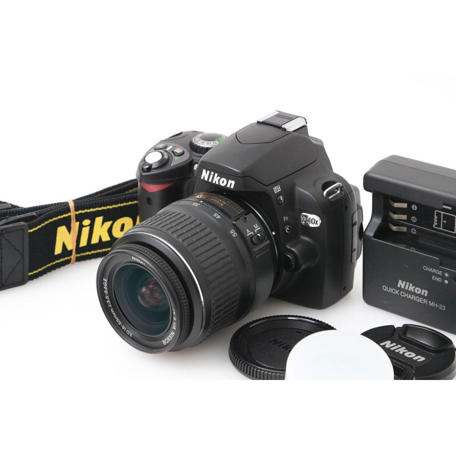 カメラ 【​ショット数477枚】 Nikon D40X レンズキット 純正ケース付き