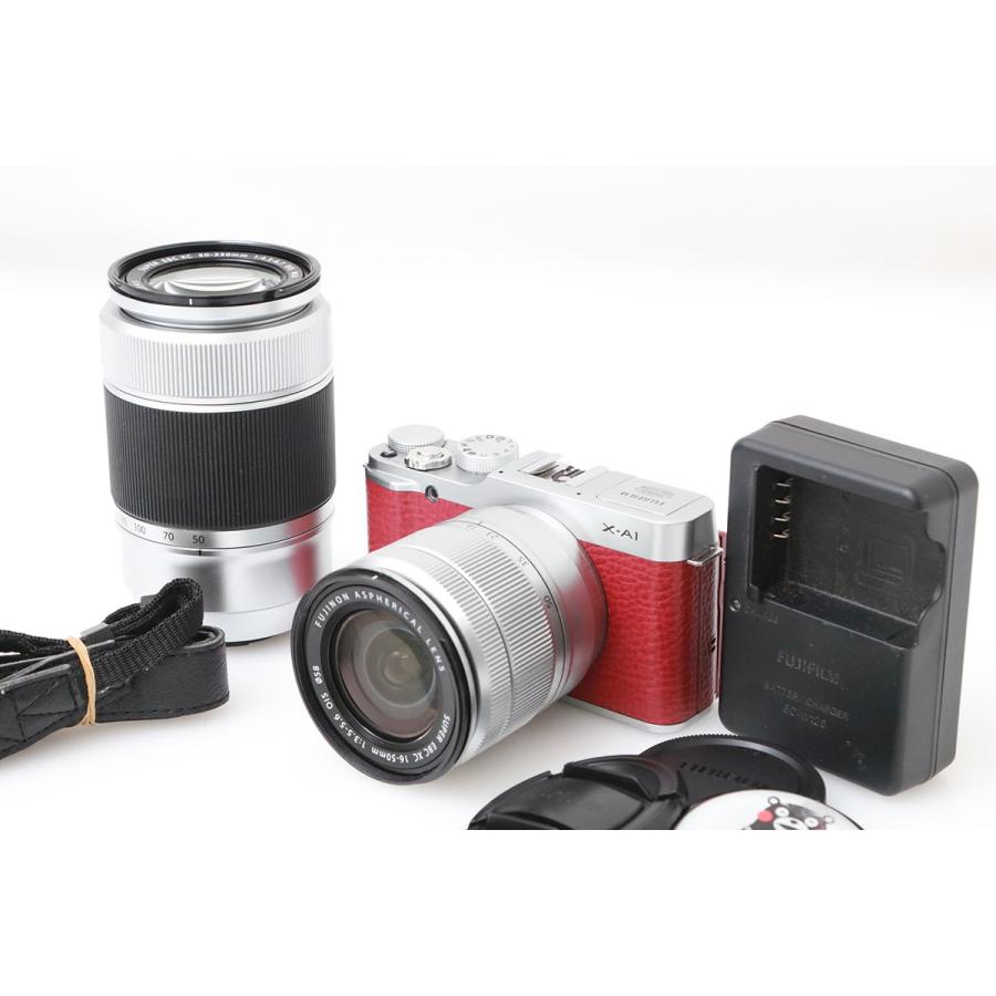 【全額返金保証】良品｜富士フイルム FUJIFILM X-A1 ダブルズームレンズキット [レッド] CA01-M6452-2Q2A