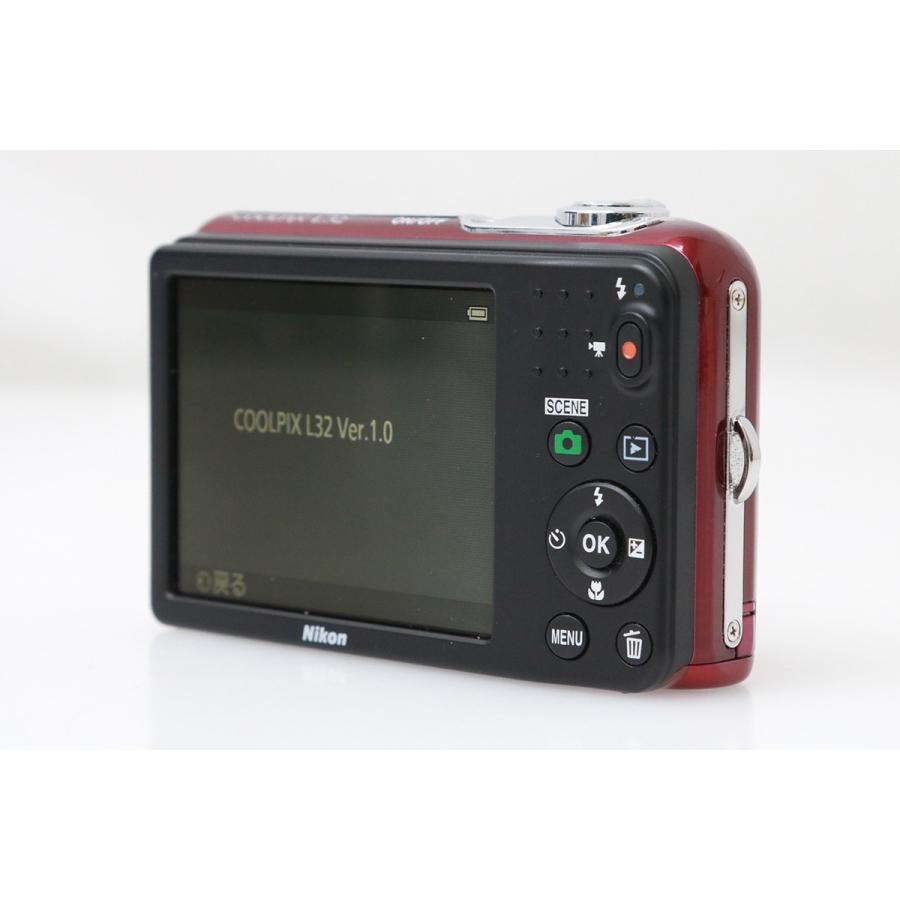 COOLPIX L 【全額返金保証】美品｜ニコン L32 [レッド] CA01-M6306