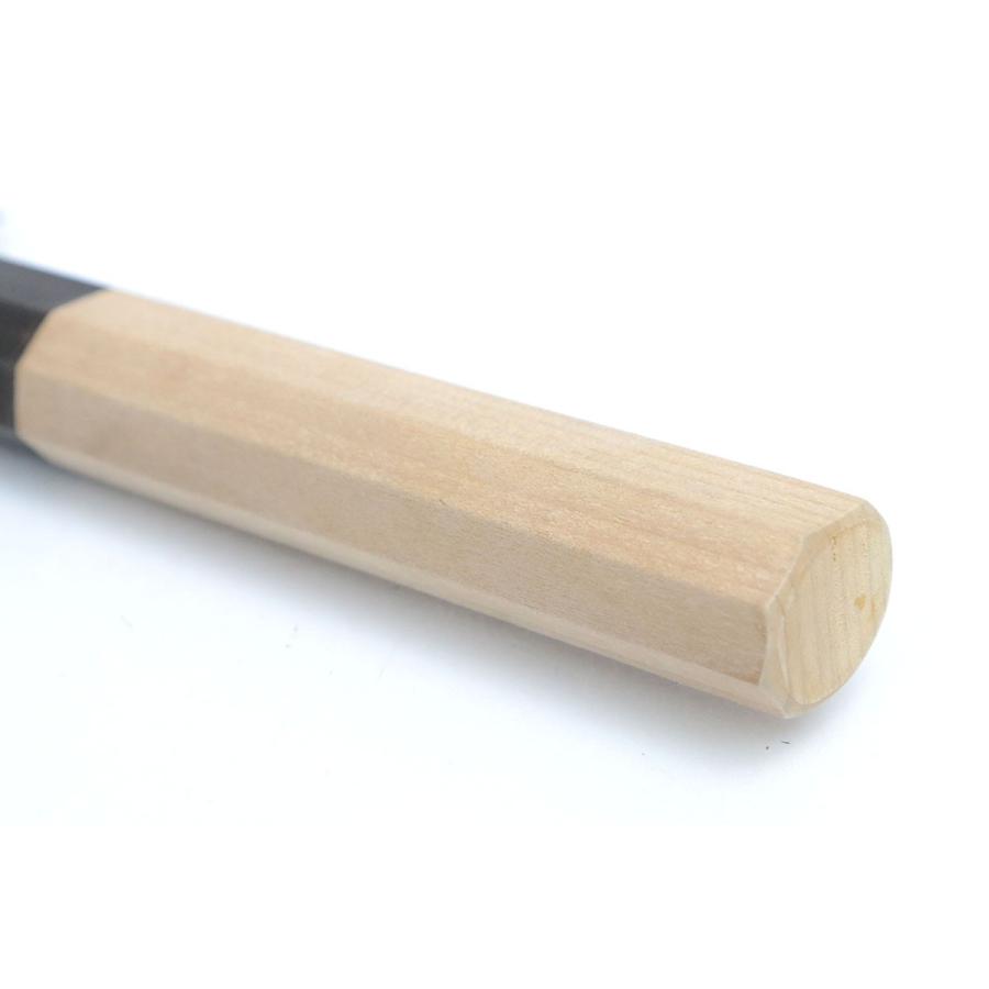 極美品｜泳宮蓮山 身卸出刃包丁 霞 七寸半 本鍛造 朴柄 白鞘付 KN02