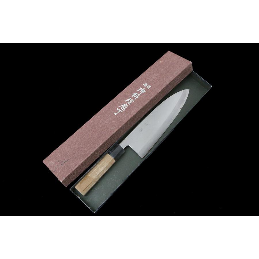美品｜高鳳 出刃包丁 霞 七寸半 青鋼 朴柄 箱付 KN02-B6738-2L2B